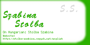 szabina stolba business card